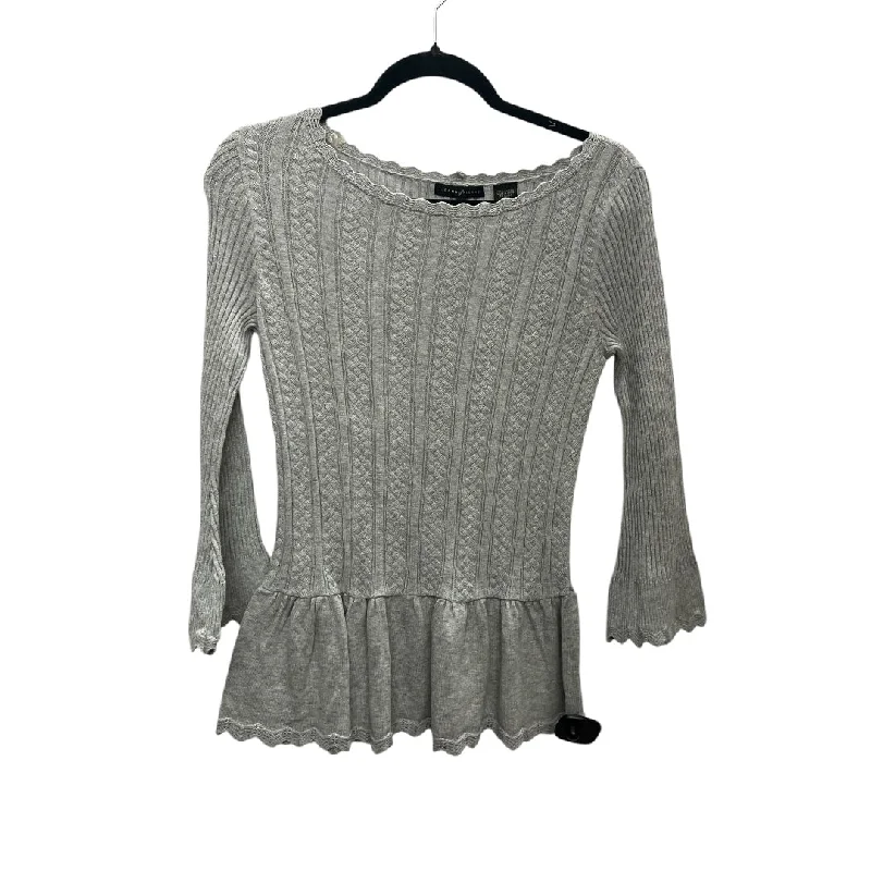 Top Long Sleeve By Jeanne Pierre In Grey, Size: S