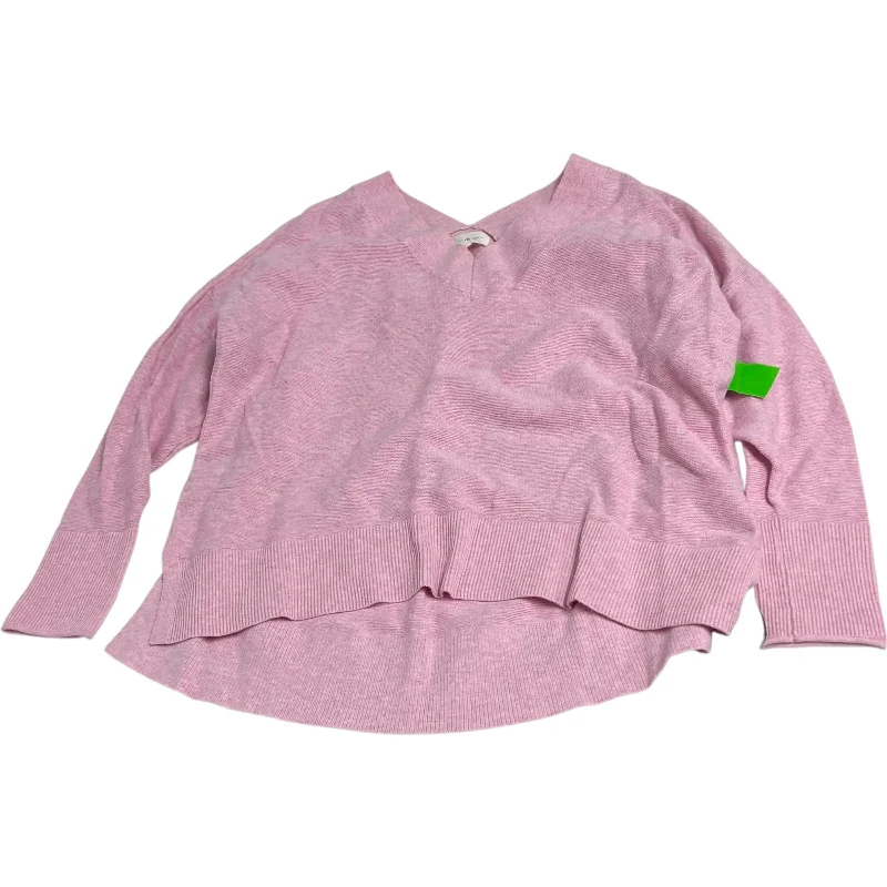 Top Long Sleeve By Lou And Grey In Pink, Size: M