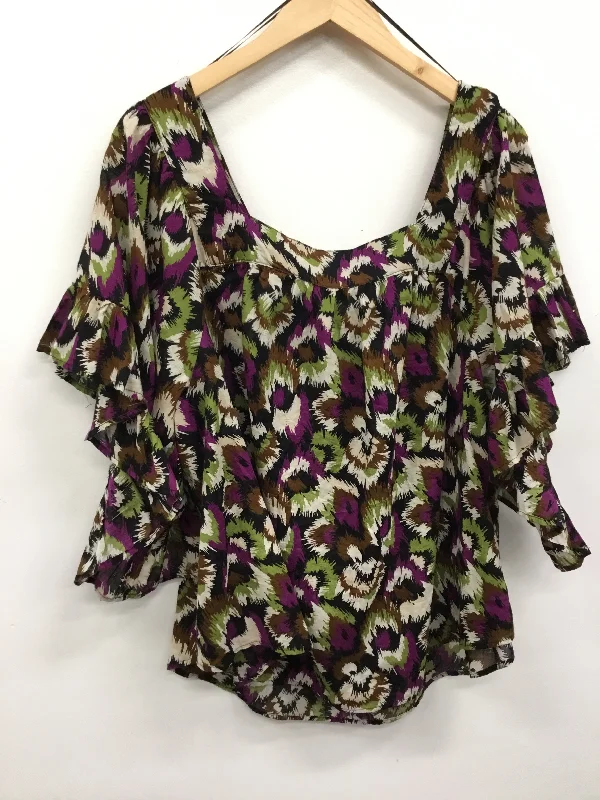 Top Long Sleeve By Terra & Sky In Purple, Size: 2x